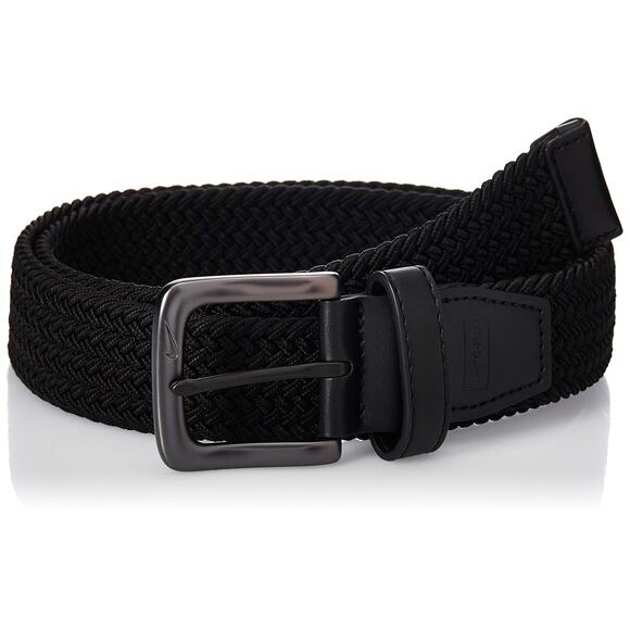 NWT Nike Men's Standard G-Flex Woven Stretch Golf Belt, Black, Large - Picture 2 of 4